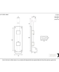 Pewter Patina Cranked Door Bolt (6