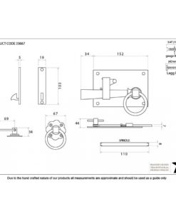 Pewter Cottage Latch (RH)