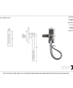 Pewter Shepherd's Crook Fastener