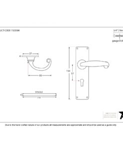 Black MF Lever Handle Lock Set