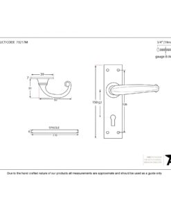 Black Lever Handle Lock Set