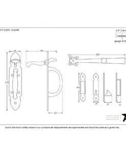 Black Suffolk Door Latch