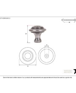 Small Natural Smooth Cabinet Knob