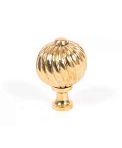Polished Brass Spiral Cabinet Knob (Medium)