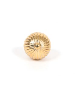 Polished Brass Spiral Cabinet Knob (Medium)