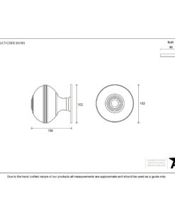 Polished Chrome Prestbury Centre Door Knob