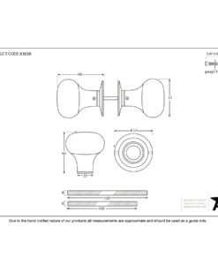 Ebony & Polished Nickel Bun Mortice/Rim Knob Set