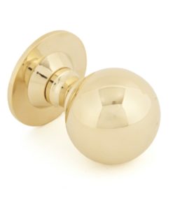 Large Polished Brass Ball Cabinet Knob