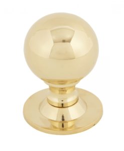 Large Polished Brass Ball Cabinet Knob