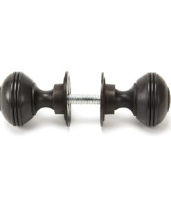 Aged Bronze Mushroom Mortice/Rim Knob Set