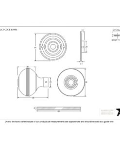 Aged Bronze Prestbury Mortice/Rim Knob Set