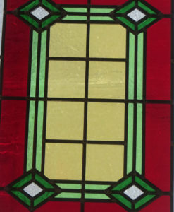 1930s Art Deco Stained Glass Panel