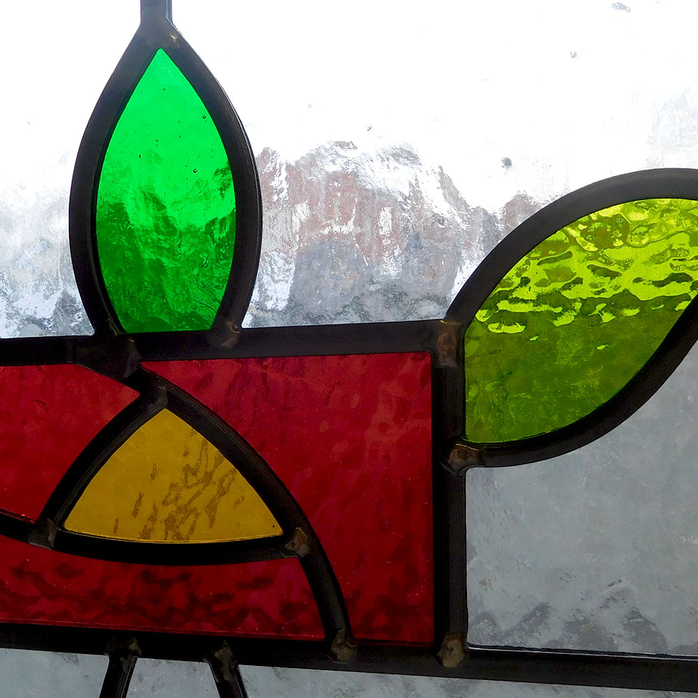Art Deco Stained Glass Panel From Period Home Style