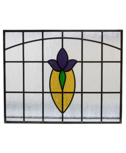 Art Nouveau 1930s Stained Glass Panel