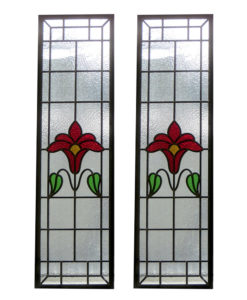 Traditional Art Nouveau Stained Glass Panels