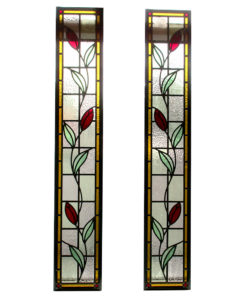 Edwardian Floral Stained Glass Panels
