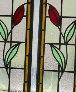 Edwardian Floral Stained Glass Panels