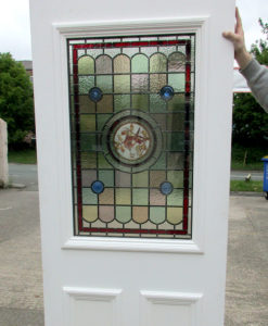 Central Bird Stained Glass Panel