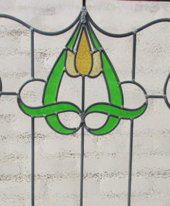 Simplistic 1930s Stained Glass Panel