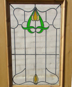 Simplistic 1930s Stained Glass Panel