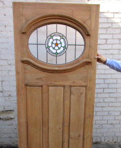 Detailed 1930s Stained Glass Panel