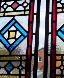 Intricate Edwardian Stained Glass Panels