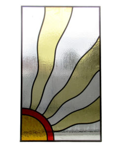1930s Sun Rays Stained Glass Panel
