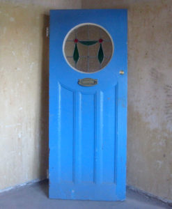 Circular 1930s Stained Glass Panel