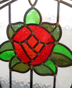 1930s Stained Glass Floral Panel