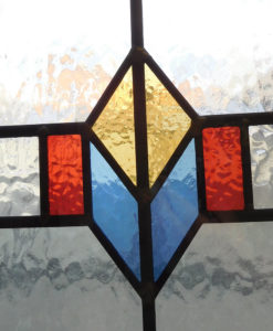 Simple Stained Glass 1930s Panel
