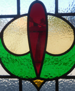 Round 1930s Stained Glass Panel