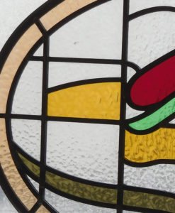 Stained Art Nouveau Glass Panel