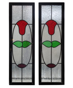 Simple 1930s Stained Glass Panels