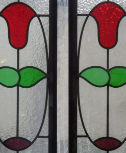 Simple 1930s Stained Glass Panels