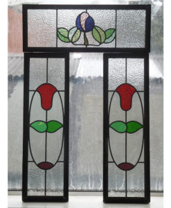 Simple 1930s Stained Glass Panels