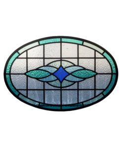 Round Contemporary Stained Glass Panel