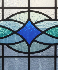 Round Contemporary Stained Glass Panel