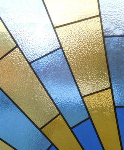 1930s Sunrise Stained Glass Panel