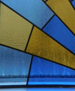 1930s Sunrise Stained Glass Panel