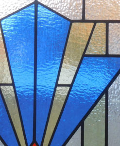 1930 Art Deco Stained Glass Panel