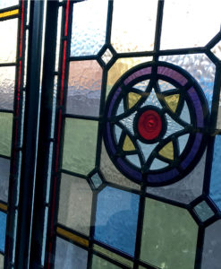 Intricate Stained Glass Victorian Panel