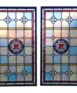 Intricate Stained Glass Victorian Panel