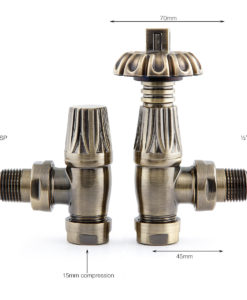 Antique Brass Thermostatic Chatsworth Valves