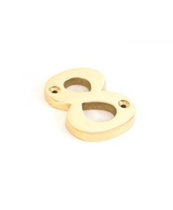 Polished Brass Numeral 8