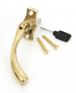 Polished Brass Peardrop Espagnolette (RH)