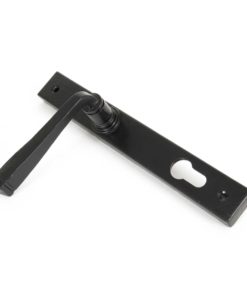 Black Avon Slimline Lever Espag. Lock Set