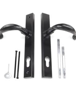 Black Cottage Slimline Lever Espagnolette Lock Set