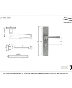 Pewter Large Avon Lever Bathroom Set