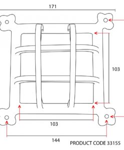 Black Raised Door Grill