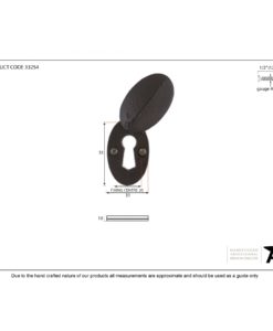 Black Oval Escutcheon & Cover